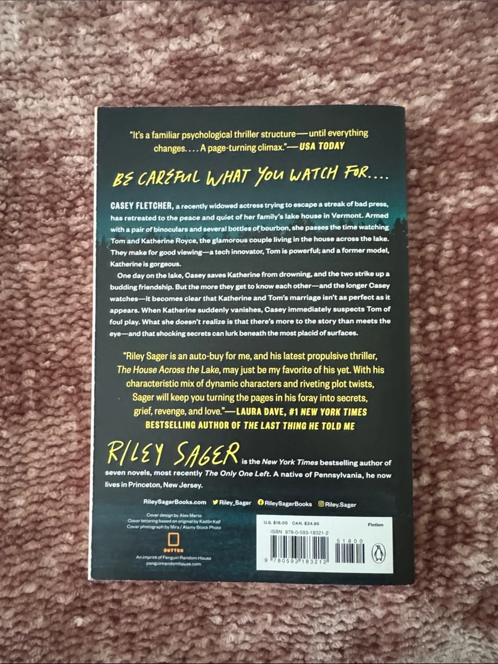 The House Across The Lake by Riley Sager - Paperback